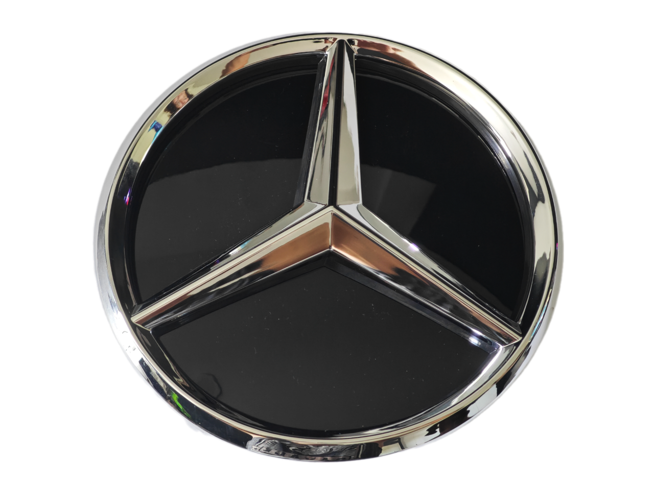 3D Černo-chromový znak / emblém Mercedes-Benz do přední masky předFL 2015 - 2019 (185mm)